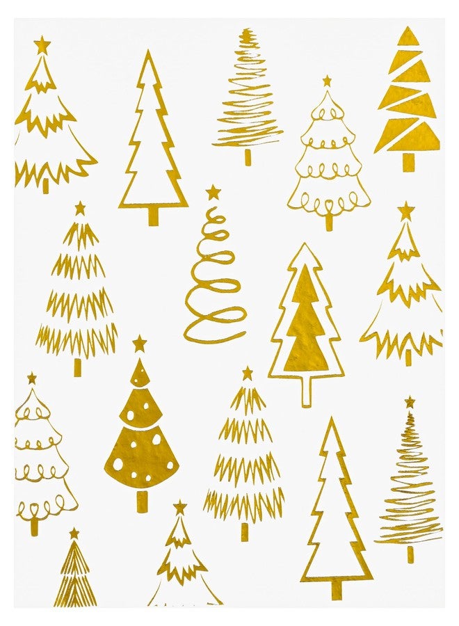 AimFun 100 Pcs Gold Xmas Trees Paper Napkins Christmas Tree Disposable Party Napkin Winter New Year Foil Beverage Hand Towels for Holiday Merry Christmas Party Supplies - Image 1